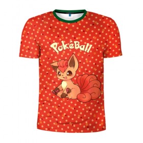 Мужская футболка 3D спортивная с принтом Pokeball в Курске, 100% полиэстер с улучшенными характеристиками | приталенный силуэт, круглая горловина, широкие плечи, сужается к линии бедра | pokeball | pokemon | покебол | покемон