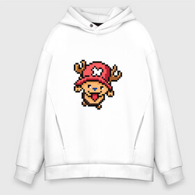 Мужское худи Oversize хлопок с принтом One Piece Chopper 8 bit в Курске, френч-терри — 70% хлопок, 30% полиэстер. Мягкий теплый начес внутри —100% хлопок | боковые карманы, эластичные манжеты и нижняя кромка, капюшон на магнитной кнопке | chopper | one piece | pixel art | ванпис | пиксель арт | чоппер