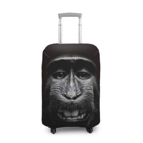 Чехол для чемодана 3D с принтом обезьяна в Курске, 86% полиэфир, 14% спандекс | двустороннее нанесение принта, прорези для ручек и колес | взгляд | голова | животные | обезьяна | природа