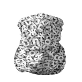 Бандана-труба 3D с принтом Буквы в Курске, 100% полиэстер, ткань с особыми свойствами — Activecool | плотность 150‒180 г/м2; хорошо тянется, но сохраняет форму | 