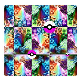 Магнитный плакат 3Х3 с принтом Pokeball в Курске, Полимерный материал с магнитным слоем | 9 деталей размером 9*9 см | pokeball | pokemon | покебол | покемон