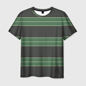Мужская футболка 3D с принтом Одежда Курта Кобейна в Курске, 100% полиэфир | прямой крой, круглый вырез горловины, длина до линии бедер | в полоску | зеленая | курт кобейн | полосатая | полоски