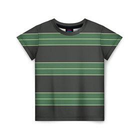 Детская футболка 3D с принтом Одежда Курта Кобейна в Курске, 100% гипоаллергенный полиэфир | прямой крой, круглый вырез горловины, длина до линии бедер, чуть спущенное плечо, ткань немного тянется | Тематика изображения на принте: в полоску | зеленая | курт кобейн | полосатая | полоски
