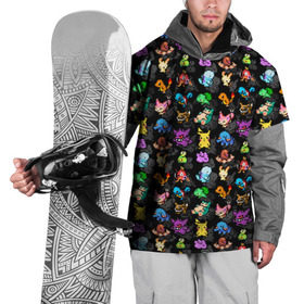 Накидка на куртку 3D с принтом Покемоны в Курске, 100% полиэстер |  | Тематика изображения на принте: pixels | pokeball | pokebol | pokemon | пиксели | покебол | покемон