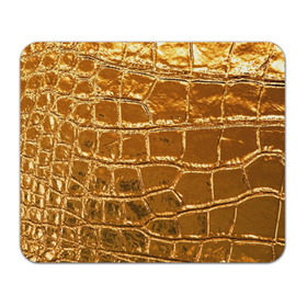 Коврик прямоугольный с принтом Золотой Крокодил в Курске, натуральный каучук | размер 230 х 185 мм; запечатка лицевой стороны | gold | texture | глянец | золото | кожа | крокодил | текстура