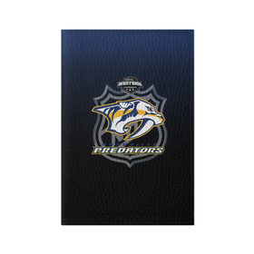 Обложка для паспорта матовая кожа с принтом Nashville Predators 3D team в Курске, натуральная матовая кожа | размер 19,3 х 13,7 см; прозрачные пластиковые крепления | 