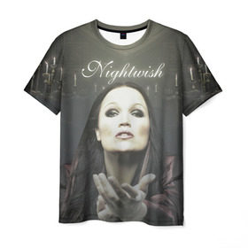 Мужская футболка 3D с принтом Тарья Турунен Nightwish в Курске, 100% полиэфир | прямой крой, круглый вырез горловины, длина до линии бедер | nightwish | металл | музыка | рок | тарья турунен