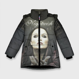 Зимняя куртка для девочек 3D с принтом Тарья Турунен Nightwish в Курске, ткань верха — 100% полиэстер; подклад — 100% полиэстер, утеплитель — 100% полиэстер. | длина ниже бедра, удлиненная спинка, воротник стойка и отстегивающийся капюшон. Есть боковые карманы с листочкой на кнопках, утяжки по низу изделия и внутренний карман на молнии. 

Предусмотрены светоотражающий принт на спинке, радужный светоотражающий элемент на пуллере молнии и на резинке для утяжки. | Тематика изображения на принте: nightwish | металл | музыка | рок | тарья турунен