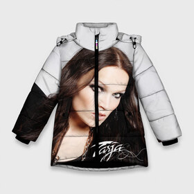 Зимняя куртка для девочек 3D с принтом Tarja Turunen Nightwish в Курске, ткань верха — 100% полиэстер; подклад — 100% полиэстер, утеплитель — 100% полиэстер. | длина ниже бедра, удлиненная спинка, воротник стойка и отстегивающийся капюшон. Есть боковые карманы с листочкой на кнопках, утяжки по низу изделия и внутренний карман на молнии. 

Предусмотрены светоотражающий принт на спинке, радужный светоотражающий элемент на пуллере молнии и на резинке для утяжки. | nightwish | металл | музыка | рок | тарья турунен