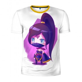 Мужская футболка 3D спортивная с принтом Templar Assassin Cute в Курске, 100% полиэстер с улучшенными характеристиками | приталенный силуэт, круглая горловина, широкие плечи, сужается к линии бедра | Тематика изображения на принте: dota | dota 2 | дота | дотан | раки | темпларка