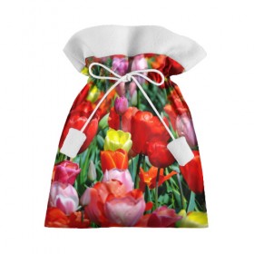 Подарочный 3D мешок с принтом Тюльпановый рай в Курске, 100% полиэстер | Размер: 29*39 см | Тематика изображения на принте: 