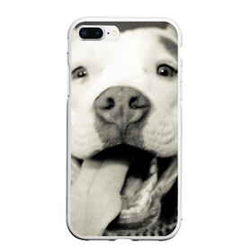 Чехол для iPhone 7Plus/8 Plus матовый с принтом Пит-буль в Курске, Силикон | Область печати: задняя сторона чехла, без боковых панелей | амстафф | буль | пес | песик | питбули | питбуль | собака | собаки | стафф | терьер