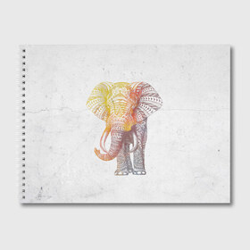 Альбом для рисования с принтом Solar Elephant в Курске, 100% бумага
 | матовая бумага, плотность 200 мг. | красивый | крутой | рисунок | слон | узор
