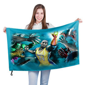 Флаг 3D с принтом Kobe Bryant в Курске, 100% полиэстер | плотность ткани — 95 г/м2, размер — 67 х 109 см. Принт наносится с одной стороны | kobe bryant | lakers | los angeles lakers | nba. | баскетбол | баскетболист | коби брайант | лайкерс | лос анджелес лейкерс | нба