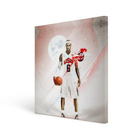 Холст квадратный с принтом LeBron James в Курске, 100% ПВХ |  | cleveland cavaliers | lebron james | nba. | баскетбол | баскетболист | джеймс леброн | кливленд кавальерс | нба