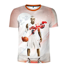 Мужская футболка 3D спортивная с принтом LeBron James в Курске, 100% полиэстер с улучшенными характеристиками | приталенный силуэт, круглая горловина, широкие плечи, сужается к линии бедра | Тематика изображения на принте: cleveland cavaliers | lebron james | nba. | баскетбол | баскетболист | джеймс леброн | кливленд кавальерс | нба