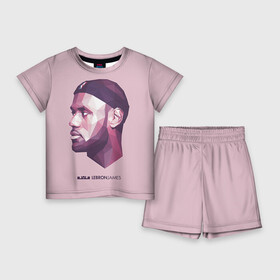 Детский костюм с шортами 3D с принтом LeBron James в Курске,  |  | Тематика изображения на принте: cleveland cavaliers | lebron james | nba. | баскетбол | баскетболист | джеймс леброн | кливленд кавальерс | нба