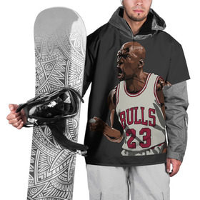 Накидка на куртку 3D с принтом Michael Jordan в Курске, 100% полиэстер |  | chicago bulls | michael jeffrey jordan | nba. | баскетбол | баскетболист | вашингтон уизардс | майкл джордан | нба | чикаго | чикаго буллз