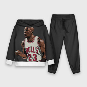 Детский костюм 3D (с толстовкой) с принтом Michael Jordan в Курске,  |  | chicago bulls | michael jeffrey jordan | nba. | баскетбол | баскетболист | вашингтон уизардс | майкл джордан | нба | чикаго | чикаго буллз