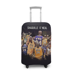 Чехол для чемодана 3D с принтом Shaquille O`Neal в Курске, 86% полиэфир, 14% спандекс | двустороннее нанесение принта, прорези для ручек и колес | shaquille oneal | баскетболист | нба | шакил онил