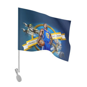 Флаг для автомобиля с принтом Баскетболист в Курске, 100% полиэстер | Размер: 30*21 см | nba | баскетбол | баскетболист | нба