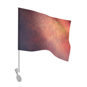 Флаг для автомобиля с принтом Космические пятна в Курске, 100% полиэстер | Размер: 30*21 см | кометы | космос | оранжевый | пятна | текстура | царапины