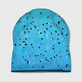 Шапка 3D с принтом Синий узор в Курске, 100% полиэстер | универсальный размер, печать по всей поверхности изделия | абстракция | арт | мозайка | рисунок | синий | текстура | узоры