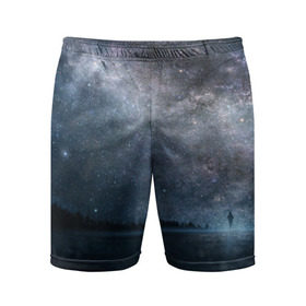 Мужские шорты 3D спортивные с принтом Звездное небо в Курске,  |  | вселенная | галактика | звезды | небо | ночь