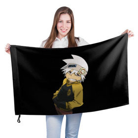 Флаг 3D с принтом Soul Eater в Курске, 100% полиэстер | плотность ткани — 95 г/м2, размер — 67 х 109 см. Принт наносится с одной стороны | Тематика изображения на принте: пожиратель душ