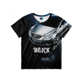Детская футболка 3D с принтом Buick в Курске, 100% гипоаллергенный полиэфир | прямой крой, круглый вырез горловины, длина до линии бедер, чуть спущенное плечо, ткань немного тянется | buick | lacrosse | авто | автомобиль | бьюик | водитель | лакросс | машина | спорткар