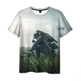 Мужская футболка 3D с принтом BATTLEFIELD 1 в Курске, 100% полиэфир | прямой крой, круглый вырез горловины, длина до линии бедер | Тематика изображения на принте: battlefield 1 | батлфилд 1