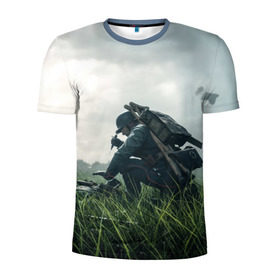 Мужская футболка 3D спортивная с принтом BATTLEFIELD 1 в Курске, 100% полиэстер с улучшенными характеристиками | приталенный силуэт, круглая горловина, широкие плечи, сужается к линии бедра | battlefield 1 | батлфилд 1