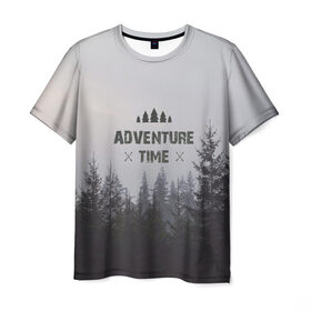 Мужская футболка 3D с принтом лес в Курске, 100% полиэфир | прямой крой, круглый вырез горловины, длина до линии бедер | Тематика изображения на принте: горы | лес | море | охота | приключения | природа | рыбалка | свобода | скалы | туман | туризм | экстрим