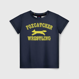 Детская футболка 3D с принтом Foxcather team в Курске, 100% гипоаллергенный полиэфир | прямой крой, круглый вырез горловины, длина до линии бедер, чуть спущенное плечо, ткань немного тянется | Тематика изображения на принте: foxcatcher | freestyle | wrestling | борьба | вольная