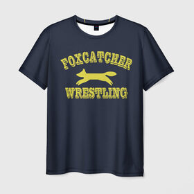 Мужская футболка 3D с принтом Foxcather team в Курске, 100% полиэфир | прямой крой, круглый вырез горловины, длина до линии бедер | foxcatcher | freestyle | wrestling | борьба | вольная