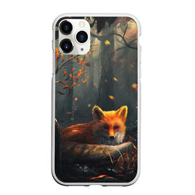 Чехол для iPhone 11 Pro Max матовый с принтом Лиса в Курске, Силикон |  | Тематика изображения на принте: autum | forest | fox | лес | лиса | осень