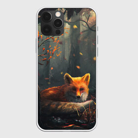 Чехол для iPhone 12 Pro Max с принтом Лиса в Курске, Силикон |  | autum | forest | fox | лес | лиса | осень