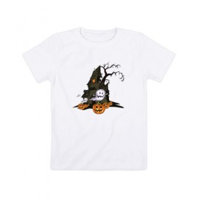 Детская футболка хлопок с принтом Страшные истории в Курске, 100% хлопок | круглый вырез горловины, полуприлегающий силуэт, длина до линии бедер | 