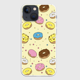 Чехол для iPhone 13 mini с принтом Сладкие пончики в Курске,  |  | булочки | гомер симпсон | еда | пончики | сладости