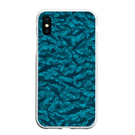 Чехол для iPhone XS Max матовый с принтом Акулы в Курске, Силикон | Область печати: задняя сторона чехла, без боковых панелей | камуфляж | море | океан | рыба | рыбак | рыбалка