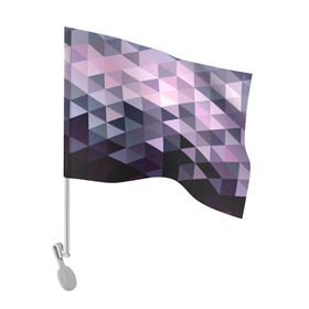 Флаг для автомобиля с принтом Pixel Polygon в Курске, 100% полиэстер | Размер: 30*21 см | геометрия | полигоны | треугольник