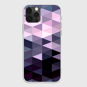Чехол для iPhone 12 Pro Max с принтом Pixel Polygon в Курске, Силикон |  | Тематика изображения на принте: геометрия | полигоны | треугольник