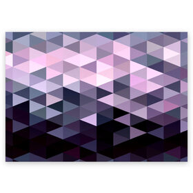 Поздравительная открытка с принтом Pixel Polygon в Курске, 100% бумага | плотность бумаги 280 г/м2, матовая, на обратной стороне линовка и место для марки
 | геометрия | полигоны | треугольник