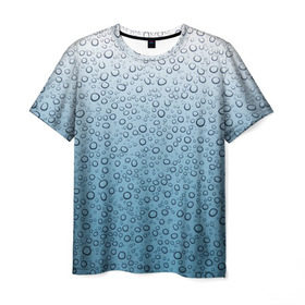 Мужская футболка 3D с принтом капли в Курске, 100% полиэфир | прямой крой, круглый вырез горловины, длина до линии бедер | 