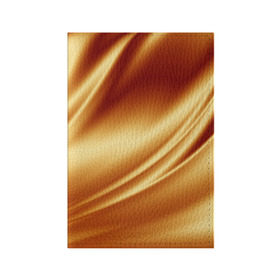 Обложка для паспорта матовая кожа с принтом Golden Silk в Курске, натуральная матовая кожа | размер 19,3 х 13,7 см; прозрачные пластиковые крепления | gold | golden silk | textile | texture | золотой шёлк | текстиль | текстура | ткань