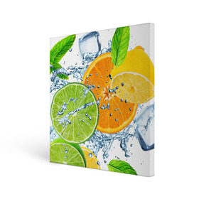 Холст квадратный с принтом Мятный смузи в Курске, 100% ПВХ |  | Тематика изображения на принте: вода | еда | зима | искусство | лайм | лимон | листья | новинки | природа | солнце | фрукты