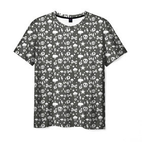 Мужская футболка 3D с принтом Ужастики 2 в Курске, 100% полиэфир | прямой крой, круглый вырез горловины, длина до линии бедер | halloween | зомби | кости | мистика | рисунок | ужасы | хеллоуин | череп
