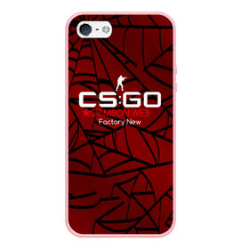 Чехол для iPhone 5/5S матовый с принтом cs:go - Crimson Web Style Factory New (Кровавая паутина | Прям с завода) в Курске, Силикон | Область печати: задняя сторона чехла, без боковых панелей | blood | crimson | cs | csgo | web | го | кровь | кс | паутина