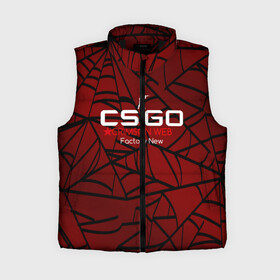 Женский жилет утепленный 3D с принтом cs:go   Crimson Web Style Factory New (Кровавая паутина | Прям с завода) в Курске,  |  | blood | crimson | cs | csgo | web | го | кровь | кс | паутина