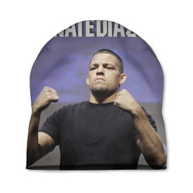 Шапка 3D с принтом Nate Diaz в Курске, 100% полиэстер | универсальный размер, печать по всей поверхности изделия | Тематика изображения на принте: mma | диас | нейт